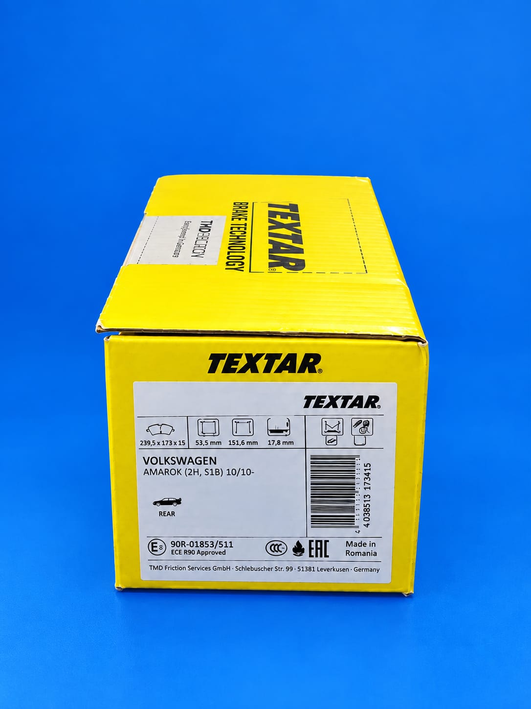 MINI Cooper S F56 (2014–2018), Front Brake Pad Set, Textar, 34106884263